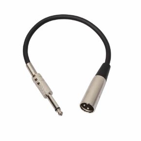 Microphone Cable XLR 3-Pin Male to 1/4 Inch (6.35mm) Male Plug TRS Microphone Audio Cable Audio Connector for Amplifiers Instrument 30cm（11.8inch）
