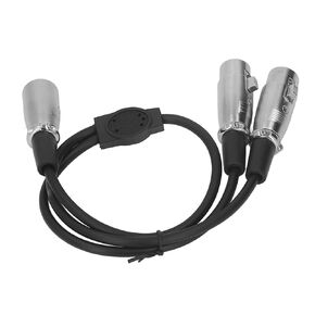 XLR Y Splitter Cord, 19.7in Low Loss Reduce Distortion XLR Male to Dual XLR Female Cable for MP3 Player for Microphone