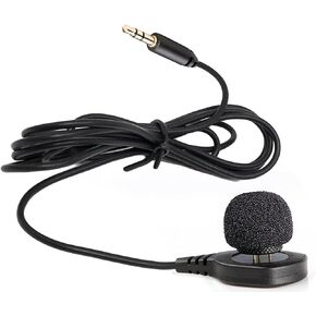 Movo LV-M5 Pin-On Lavalier Microphone for Crisp Audio Capture - Compatible with Cameras, Camcorders, and Recorders with 3.5mm TRS Connector - Pin Mic for Video Recording