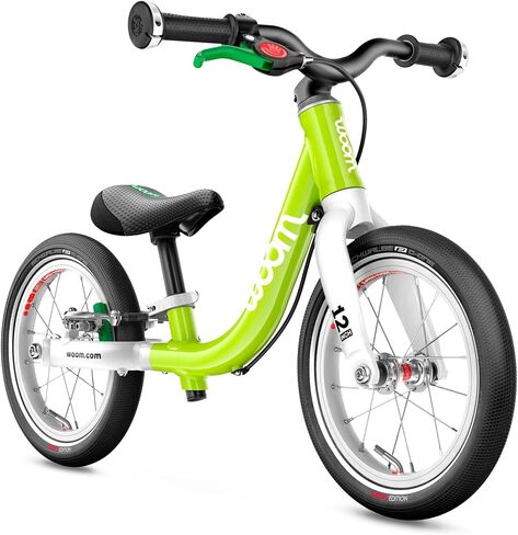 woom 1 Balance Bicycle for Kids 18 Months to 3.5 Years Old, Lightweight 12-Inch Toddler Bike with Handbrake & Steering Limiter, Boys & Girls - Red in Saudi Arabia