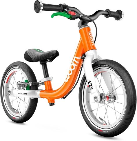 woom 1 Balance Bicycle for Kids 18 Months to 3.5 Years Old, Lightweight 12-Inch Toddler Bike with Handbrake & Steering Limiter, Boys & Girls - Red in Saudi Arabia