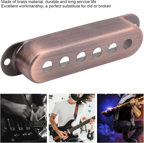Tomotato 3Pcs Guitar Single Coil Pickup Covers 48mm/50mm/52mm Brass Guitar Pickup Covers for Electric Guitar, Guitar Pickup Accessories(Silver) in Saudi Arabia