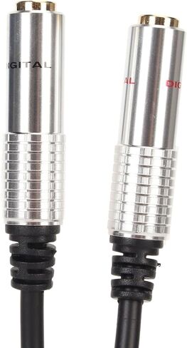 Bewinner 6.35mm to Dual 1/4 Y Splitter Cable 19.7in, 6.35mm Mono Male Plug to Dual 6.35mm Female Jack Cable for Mixer Guitar Piano Amplifier Speaker, Microphone Splitter in Saudi Arabia