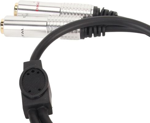 Bewinner 6.35mm to Dual 1/4 Y Splitter Cable 19.7in, 6.35mm Mono Male Plug to Dual 6.35mm Female Jack Cable for Mixer Guitar Piano Amplifier Speaker, Microphone Splitter in Saudi Arabia
