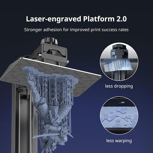 طابعة ANYCUBIC 14k الراتنج ثلاثية الأبعاد فوتون مونو M7، طباعة عالية السرعة 150 مم/ساعة، نظام مصدر COB مطور واكتشاف ذكي، حجم طباعة 8.78 × 4.96 × 9.06 بوصة in Kuwait