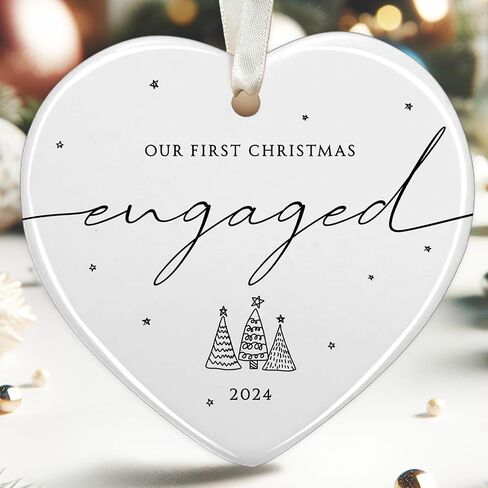 Wedding Gifts - Marriage Just Married Gifts, Wedding Gifts for Couples 2024, Wedding Gifts for Newlyweds, Wedding Gifts for Bride - Bridal Shower Gifts - Wood First Christmas Married Ornament 2024 in Saudi Arabia