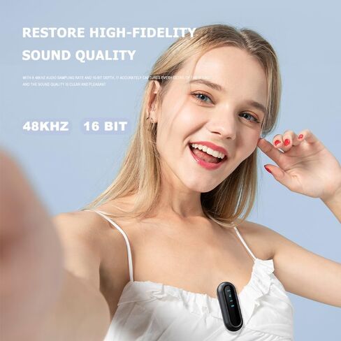 BOMGE 2 Pack Professional Wireless lavalier Microphone,with 2 receivers, Suitable for Android, iPhone iPad,Record with 2 Phones, Plug-Play for Recording,Vlog,Streaming (Type-C & Lightning) in Saudi Arabia