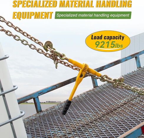 مجلدات السلسلة 3/8 "-1/2" 4 مجموعات، 7100 رطل G80 سلسلة 10FT مجموعة مجلدات وسلاسل تحميل السقاطة، سلسلة سحب مع خطافات الإمساك، سلسلة ربط للأسفل للمقطورات والشاحنات المسطحة الصناعية الزراعية in Kuwait