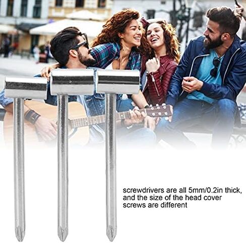 3PCS 7/8/6.35MM Guitar Rod Wrench Rod Repair Wrench Iron Universal Instrument Adjustment Repair and Maintenance Guitar Accessories Tools(Silver) in Saudi Arabia