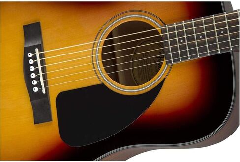 Fender CD-60 Dreadnought V3 Acoustic Guitar, with 2-Year Warranty, Sunburst, with Case Bundle with Fender Guitar Stand with Sturdy Metal, 10' Instrument Cable and Logo Guitar Strap in Saudi Arabia