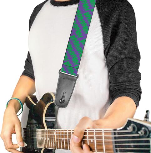 DC Comics Guitar Strap, Joker Ha Ha Ha Purple Green, 2 Inches Wide, 2 Inches Wide in Saudi Arabia