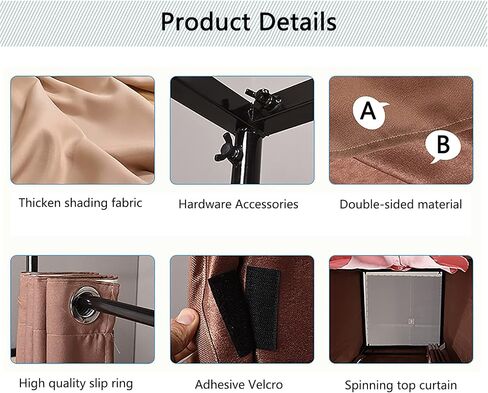MORN Fitting Room, 43x43x78 inch Clothing Store Changing Room, Strong Shading, Better Privacy Protection Fitting Room-Easy to Assemble, Clothing Store, Private Space (Black) ( Color : Black ) in Saudi Arabia