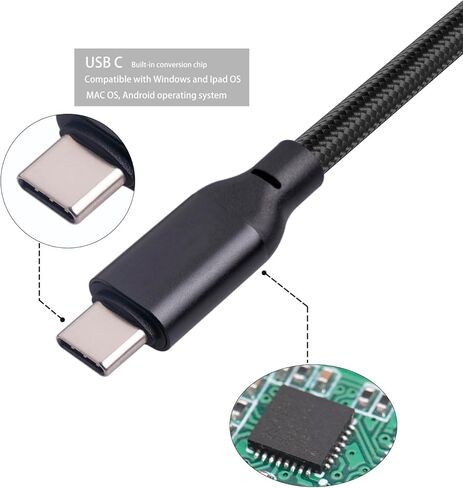 3.3FT USB C to Dual XLR Male Audio Cable,USB C to 2 XLR Male Stereo Power Amplifier Cable,Mobile Phone USB c Connection Active Speaker, Power Amplifier Audio Cable in Kuwait