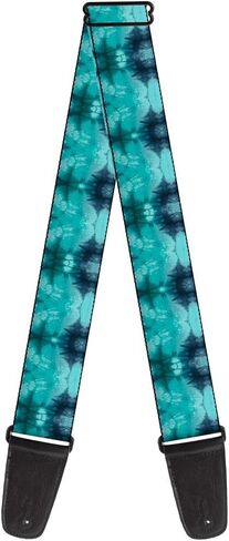 Buckle-Down Guitar Strap Tie Dye Reflection Turquoise Blues 2 Inches Wide in Saudi Arabia
