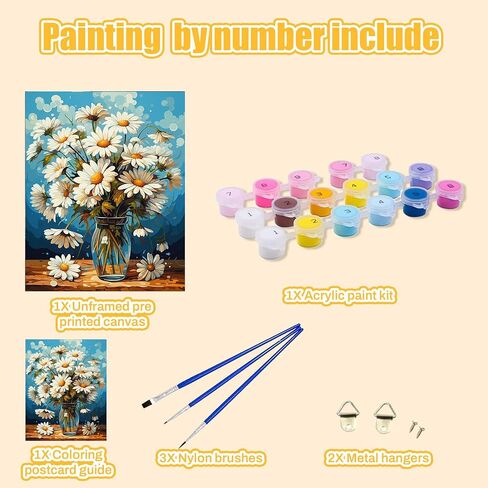 BXXRBX Starry Night Paint by Numbers Kit for Adults- Adult Paint by Number Kits on Canvas Landscape, Forest Number Painting for Home Wall Decor 16x20 Inch in Saudi Arabia