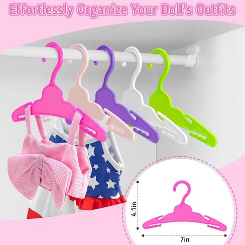 18 inch Doll Clothes and Accessories for American 18 Inch Dolls Girl Clothing Gift, 18Pcs Complete Set Clothing with Outfits, Dress, Shoes, Swimsuit, Underwear, Hat, Handbag, Clothes Hangers in Saudi Arabia