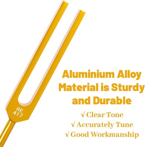 مجموعة شوكة ضبط الشاكرا، 10 شوكات ضبط متعددة الألوان مع قطعة قماش للتنظيف، ومطارق مطاطية، والتأمل، واليوجا، والشفاء in Kuwait