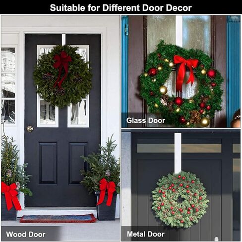 Kederwa Wreath Door Hanger, Adjustable Wreath Hook Holder from 15-24inch Metal Hanger for Halloween Fall Christmas Wreath Decorations in Saudi Arabia