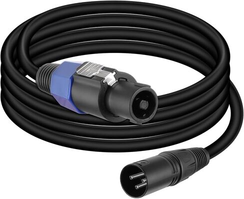 GELRHONR SpeakOn Male to XLR Male Connector Audio Extension Cable with Twist Lock for Mixer Boards, Junctions, Preamps, Speakers, etc (1.8M) in Kuwait