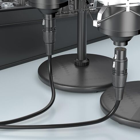 Dual Male XLR to Female XLR, Balanced XLR Splitter Cable XLR Splitter Cable 2 Male to 1 Female, XLR Cable 1 Female 2 Male (1, XLR F-2XLR M, 5Feet) in Saudi Arabia