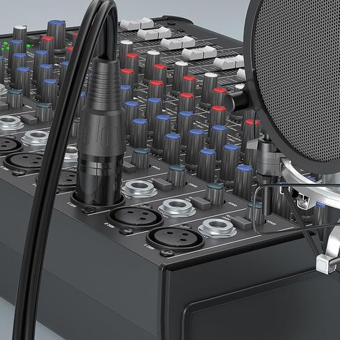Dual Male XLR to Female XLR, Balanced XLR Splitter Cable XLR Splitter Cable 2 Male to 1 Female, XLR Cable 1 Female 2 Male (1, XLR F-2XLR M, 5Feet) in Saudi Arabia