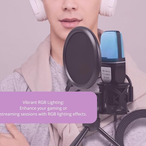 RGB Condenser Microphone. Perfect, for Gaming, Podcasts and Streaming in Saudi Arabia