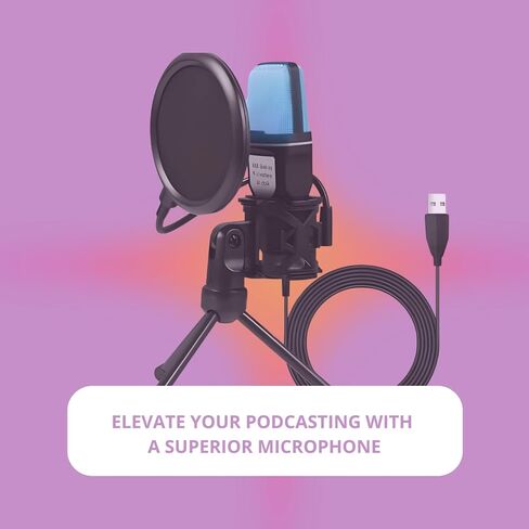 RGB Condenser Microphone. Perfect, for Gaming, Podcasts and Streaming in Saudi Arabia