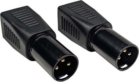 2 قطعة RJ45 إلى 3-Pin XLR DMX موصل RJ45 إيثرنت إلى 3 Pin XLR DMX ذكر محول كابل الصوت، 2xRJ45-DMX-3XM in Kuwait