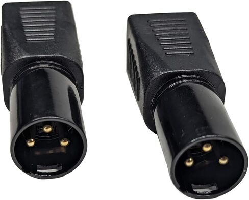 2 قطعة RJ45 إلى 3-Pin XLR DMX موصل RJ45 إيثرنت إلى 3 Pin XLR DMX ذكر محول كابل الصوت، 2xRJ45-DMX-3XM in Kuwait