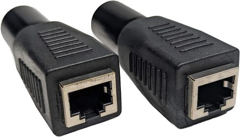 2 قطعة RJ45 إلى 3-Pin XLR DMX موصل RJ45 إيثرنت إلى 3 Pin XLR DMX ذكر محول كابل الصوت، 2xRJ45-DMX-3XM in Kuwait