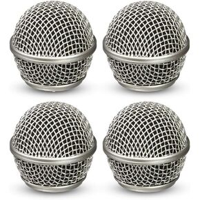 Performance Plus MB58S-C Mic Wire Mesh Replacement Ball Grill for Shure SM58, Bright Chrome