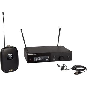 Shure SLXD14/DL4B Digital Wireless Microphone System - Includes SLXD1 Bodypack Transmitter with DuraPlex DL4 Lavalier Mic & SLXD4 Single Channel Rack Mount Receiver | H55 Band (SLXD14/DL4B-G58)