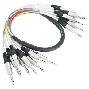 Rockville SQ806 8 Channel 6 Foot 1/4" TRS Snake Cable (Male to Male)