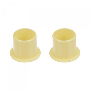 uxcell Flanged Sleeve Bearings 12mm Bore 14mm OD 12mm Length POM Wrapped Oilless Bushings Yellow 2pcs