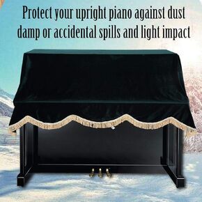 Upright Piano Cover, Wear resistant Beautiful Piano Protective Cover for Upright Piano for Piano Beginners (green),Stands, stools, covers