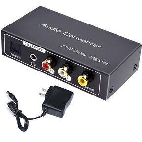 AMANKA HDMI ARC Adapter 192KHz HDMI ARC Audio Extractor with Digital Optical TOSLINK SPDIF Coaxial, HDMI ARC to RCA Audio Converter Analog 3.5mm L/R Stereo, Audio Splitter for HDTV Soundbar Amplifier