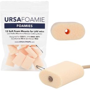 URSA Foamies: Soft Foam Mounts for Wireless Lav Mics | Lav Mic Accessories | Stick Directly to the Skin or Costume | Microphone Foam Covers - Fits Most Microphone Brands