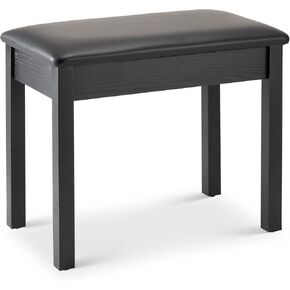 On-Stage KB8802B Keyboard/Piano Bench (Seating for Acoustic Grand Pianos, Baby Grands, Keyboards, Synths, Organs, and Electric Pianos, Traditional, Padded, Cushioned, Solid Wood, Rubber Feet, Black)