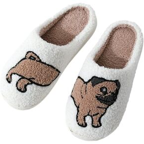 Dog Cat Slippers Plush Animal Pet Comfortable Winter Women Men Soft Non-slip