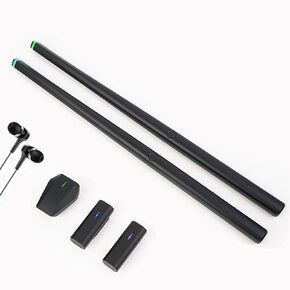 Electronic Drum Set, Virtual Reality Portable Air Drum Kit, Motion Sensing Pocket Drum with Air Drum Sticks & Pedals & Bluetooth Adapter & Earphone, Drummer Gift for Beginners, Kids and Adults Gift