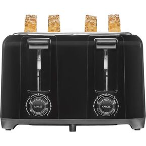 Proctor Silex 4 Slice Toaster with Extra Wide Slots for Bagels, Cool-Touch Walls, Shade Selector, Toast Boost, Auto Shut-off and Cancel Button, White (24214PS)