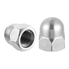 uxcell M8x1.25 Acorn Cap Nuts, 50Pcs 316 Stainless Steel Dome Cap Head Acorn Nut Hardware Nuts for Bolt Cover, Silvery
