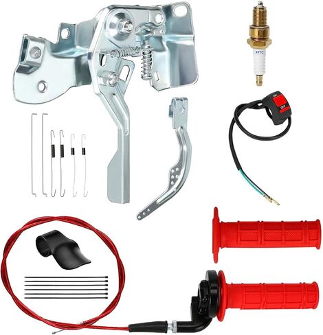 مجموعة التحكم في وصلة الخانق من HIAORS ومجموعة دواسة الوقود الصغيرة مقاس 7/8 بوصة المتوافقة مع Coleman CT200U BT200X CT100U CC100X Baja Warrior Massimo MB200 Minibike Predator 212 SSR125 Apollo Parts (أزرق) in Saudi Arabia