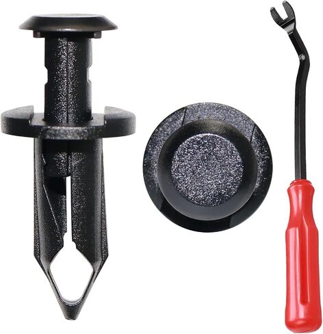 Pack of 100 Replacement for Can Am 293150089 ATV UTV Fit 8mm 5/16 inch Hole Fender Rivet Plastic Clip Push Pin Splash Guard Body Panel Retainer Motorcycle Black Nylon Fastener for Bombardier in Saudi Arabia