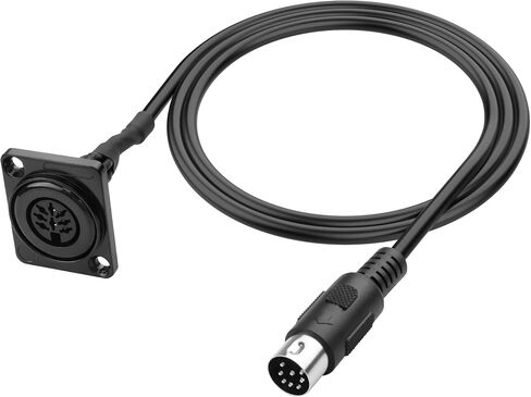 MEIRIYFA D-Type 8 Pin DIN MIDI تمديد كابل MIDI DIN 8 دبوس ذكر إلى أنثى موصل محول لوحة جبل سلك الصوت لـ Bang Olufsen PowerLink MK2-83CM (DIN ذكر) in Saudi Arabia
