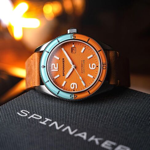 ساعة Spinnaker للرجال 43 ملم Fleuss أوتوماتيكية بحزام جلدي أصلي SP-5055 in Saudi Arabia