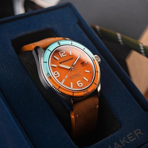 ساعة Spinnaker للرجال 43 ملم Fleuss أوتوماتيكية بحزام جلدي أصلي SP-5055 in Saudi Arabia