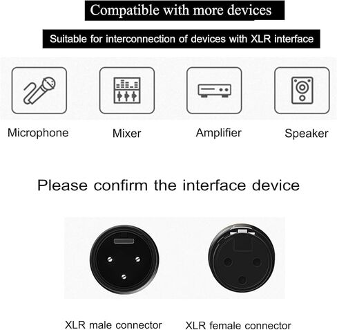 Monosaudio 17AWG Audiophile XLR Cables OFC Silver Plated Pair Female to Male Balanced Interconnect Cable Signal Cord Speaker Cables for Audio,Speakers,Subwoofers,Turntable,Amplifier,DAC(0.5M/1.6Ft) in Kuwait