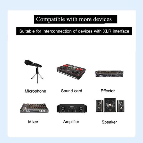 Monosaudio 17AWG Audiophile XLR Cables OFC Silver Plated Pair Female to Male Balanced Interconnect Cable Signal Cord Speaker Cables for Audio,Speakers,Subwoofers,Turntable,Amplifier,DAC(0.5M/1.6Ft) in Kuwait