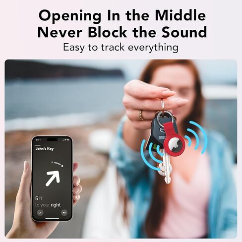 Compatible with AirTag Case Keychain Air Tag Case Holder Silicone AirTags Key Ring Case Air Tags Key Chain Compatible with Apple AirTag GPS Item Finders Accessories 4 Pack in Kuwait